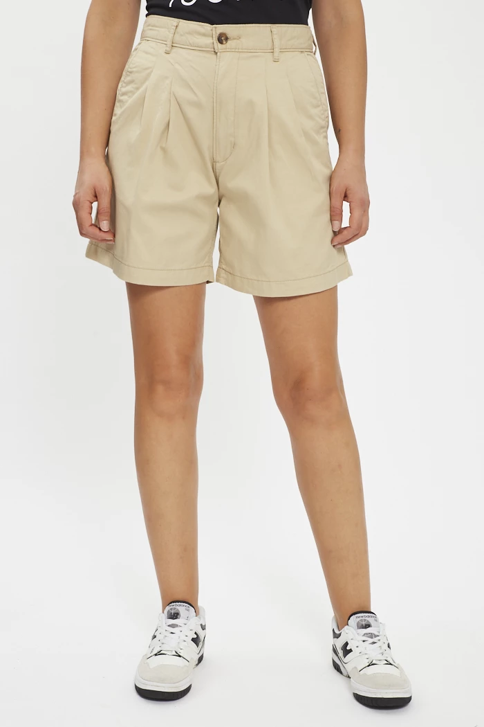 Short à plis safari beige femme Levi's Destock Jeans