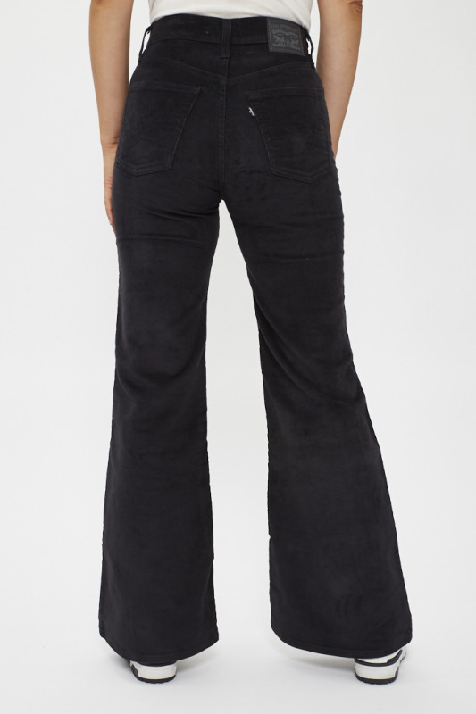 Jeans ribcage bells velours noir