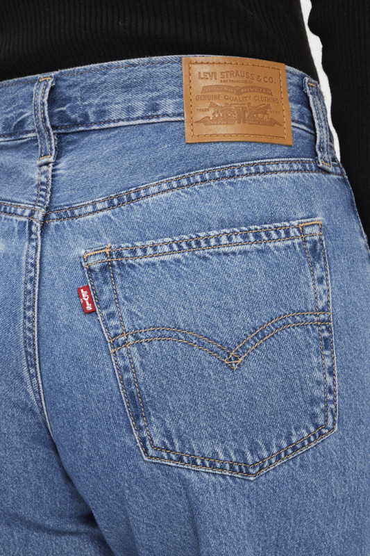 Jeans Baggy Dad Wide Leg medium indigo femme