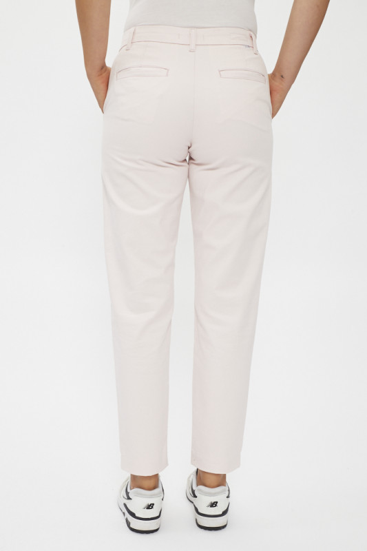 Pantalon chino Essentiel rose femme