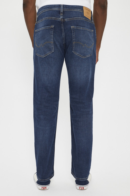 Jeans Original tapered blue denim jack & jones en coton méllangé