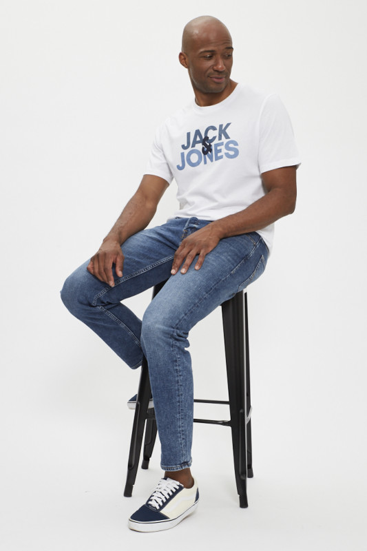 Jeans Original tapered bleu denim délavé homme jack & jones