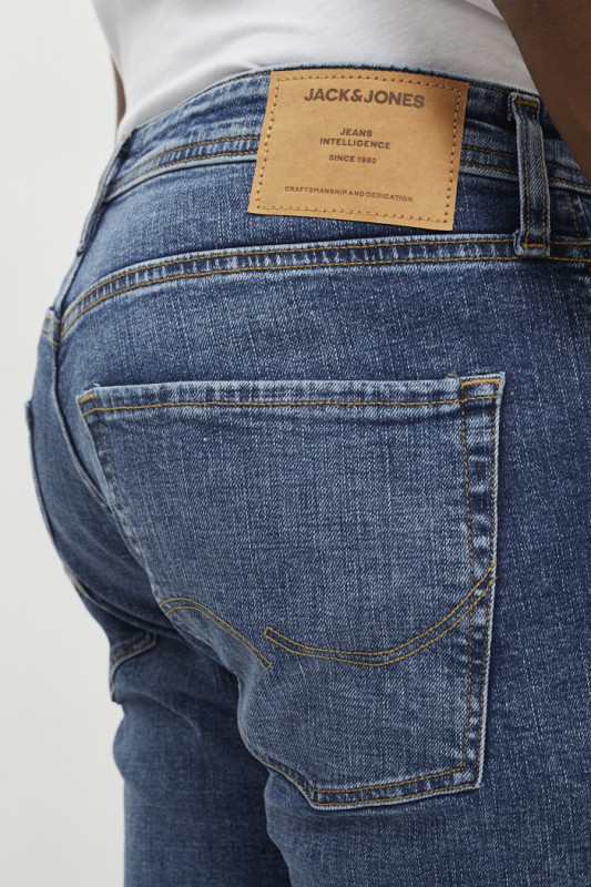 Jeans Original tapered bleu denim délavé jack & jones coton mélangé