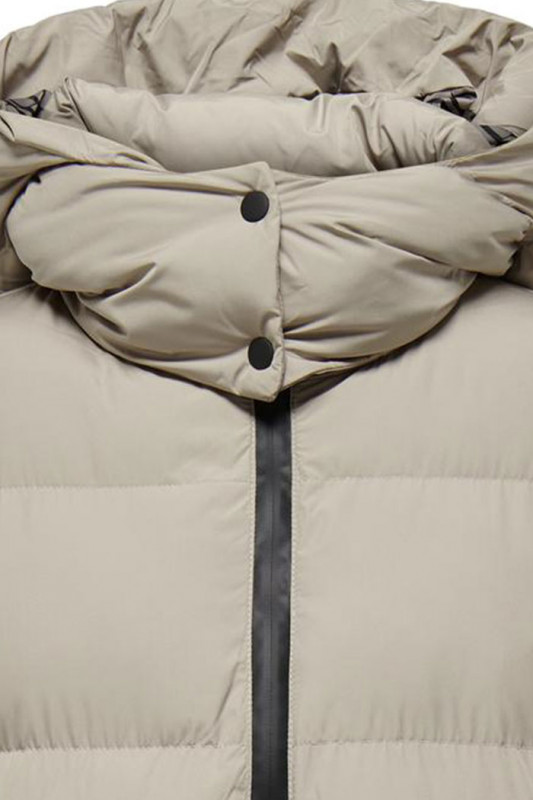 Doudoune matelassée beige 50% polyester recyclé