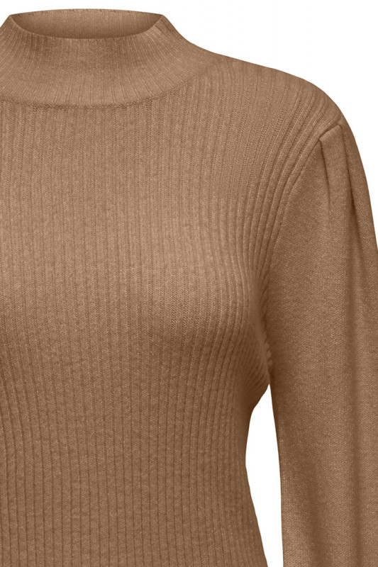 Pull marron manches ballons