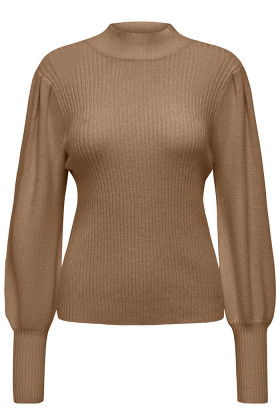 Pull marron manches ballons