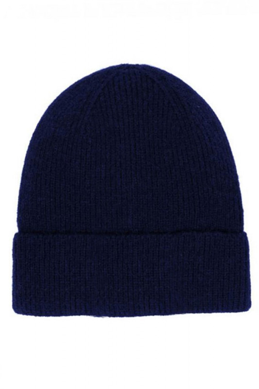 Bonnet Navy côtes contrastées