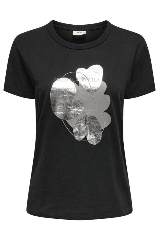 T-shirt Michigan Life silver noir femme