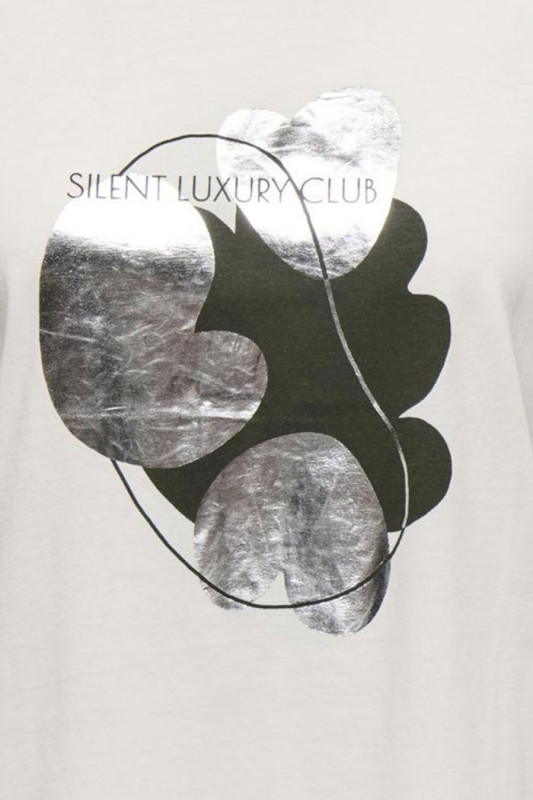 T-shirt Michigan Life silver blanc JDY