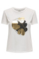 T-shirt Michigan Life gold blanc