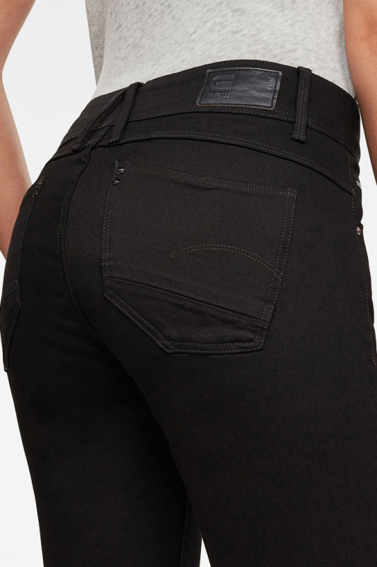 Jeans Lynn mid skinny noir G-Star