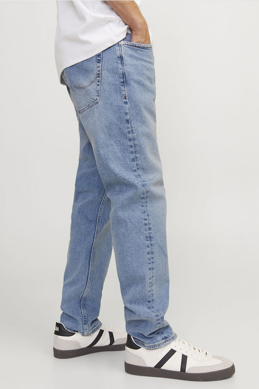 Jeans bleu denim coupe tapered homme jack & jones coton recyclé