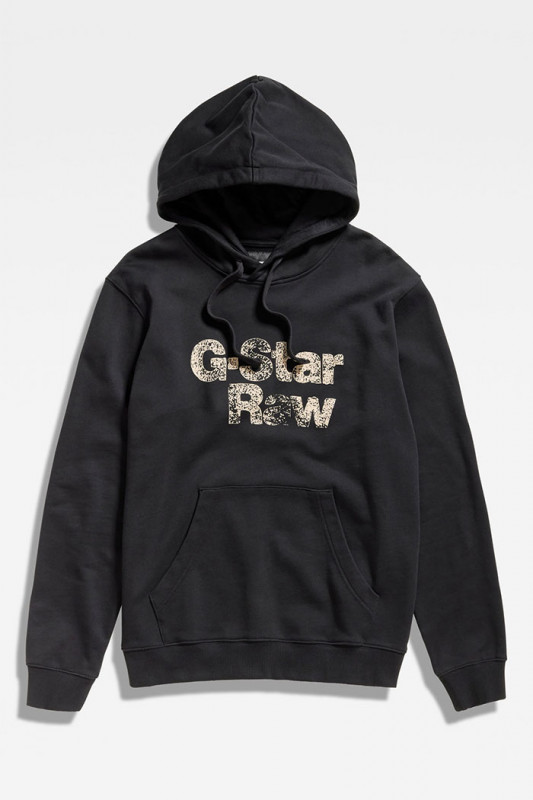 Sweat à capuche painted graphic noir G-Star