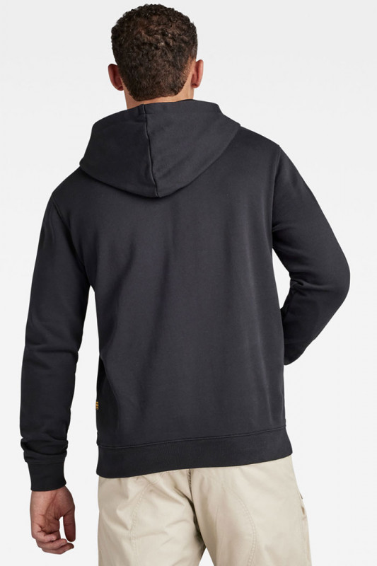 Sweat à capuche painted graphic noir