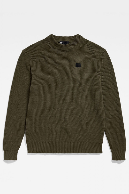 Pullover en maille sweater kaki homme