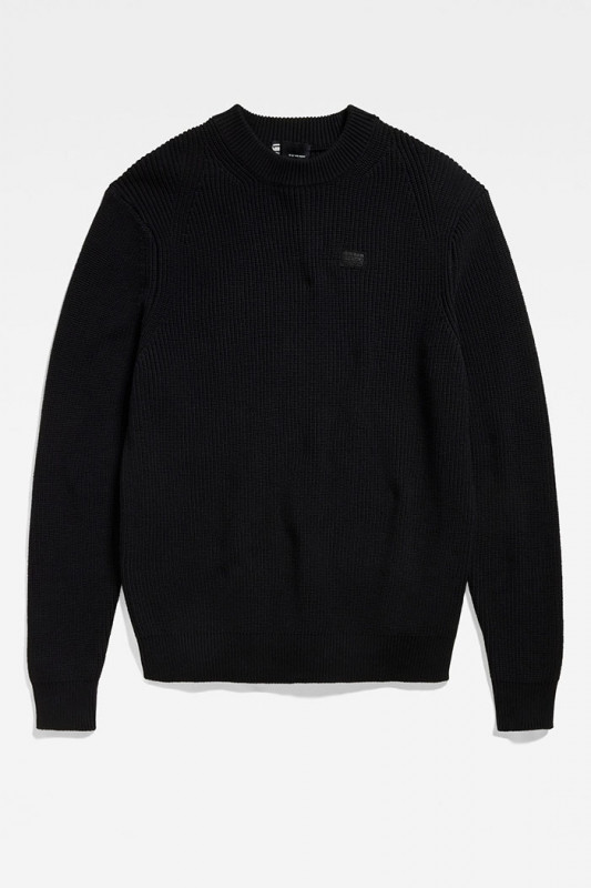 Pullover en maille sweater noir homme g-star
