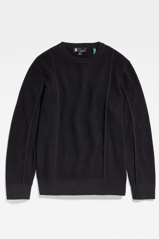 Pull en maille noir structure tricotée homme G-Star