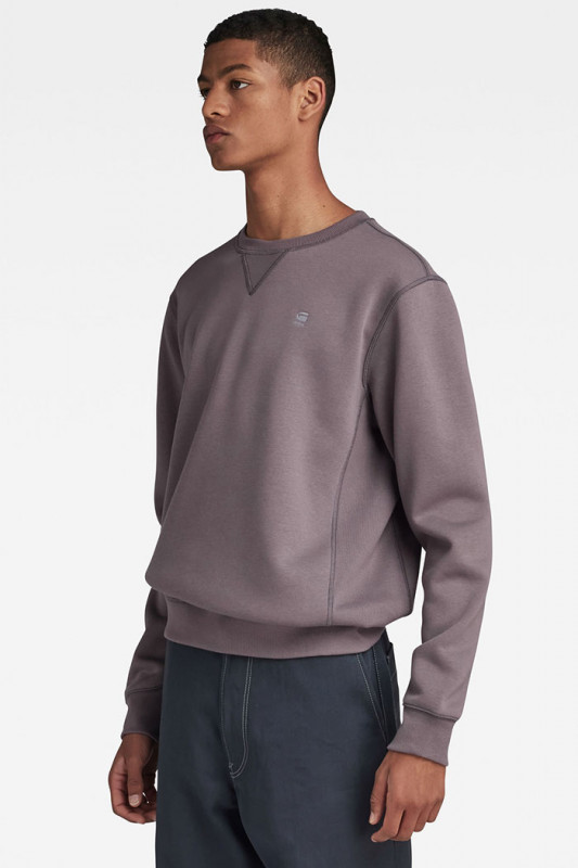 Sweat Premium Core gris g-star en coton mélangé