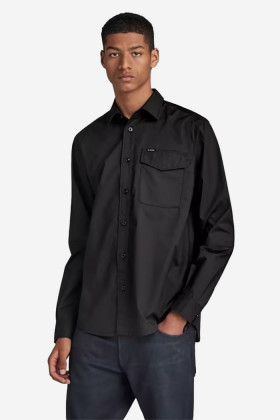 Chemise rine regular noire g-star coton mélangé