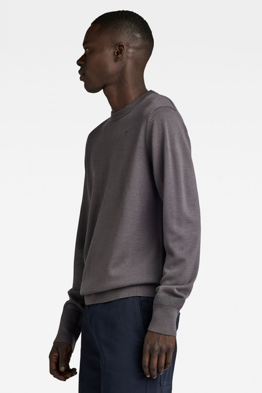 Pull en maille Premium core gris en laine