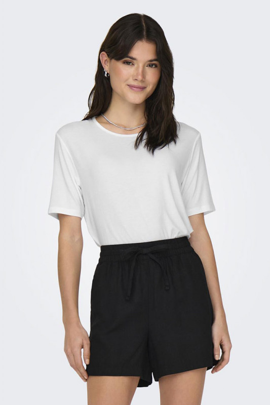 T-shirt Mila manches courtes blanc femme