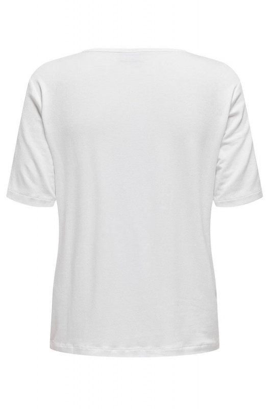 T-shirt Mila manches courtes blanc coupe regular