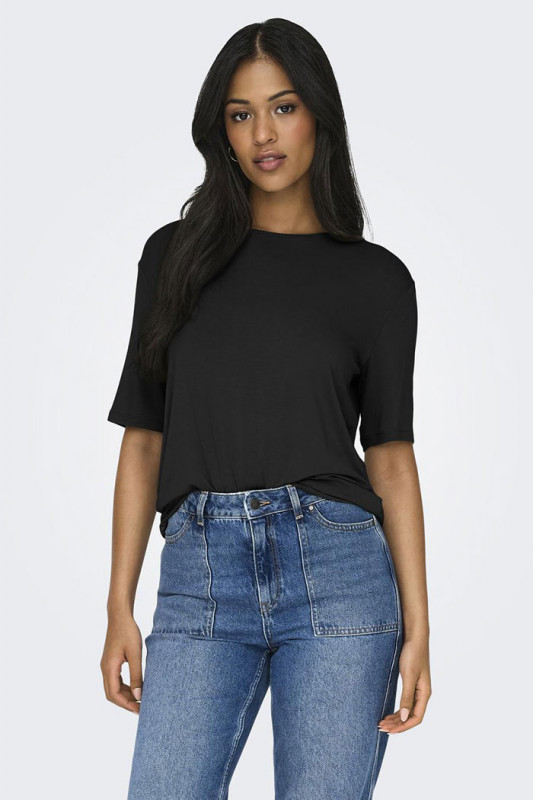 T-shirt Mila manches courtes noir femme