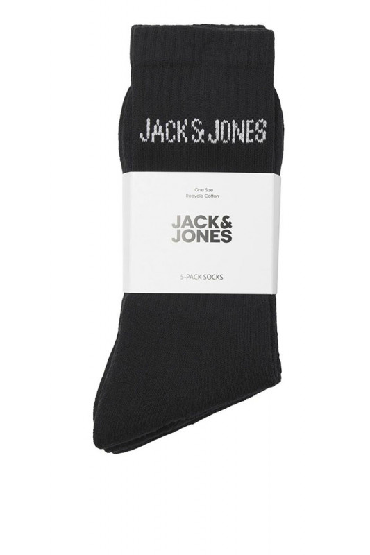 Lot de 5 paires de chaussettes noires jack & jones coton mélangé