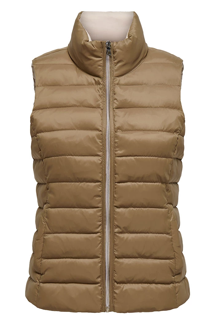 Gilet D'équitation Matelassé Sans Manches Femme Kerrits - Marron, Fermeture éclair, Taille Med