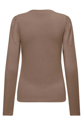 Pull fantaisie marron 
