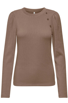 Pull fantaisie marron  femme