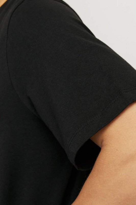 T-shirt logo Jack noir jack & jones 100% coton 