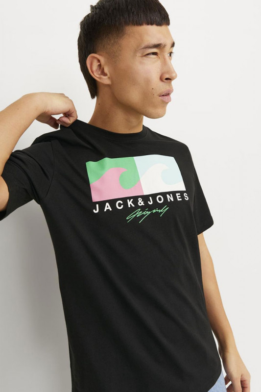 T-shirt logo Jack noir homme Jack & Jones