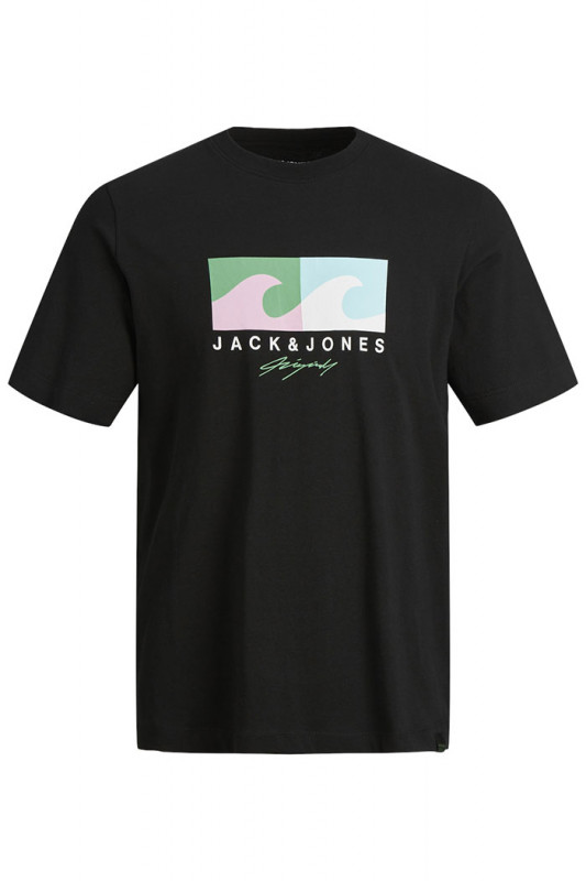 T-shirt logo Jack noir manches courtes