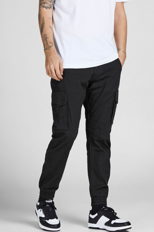 Pantalon cargo noir homme