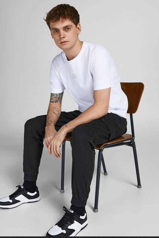 Pantalon cargo noir homme jack & jones