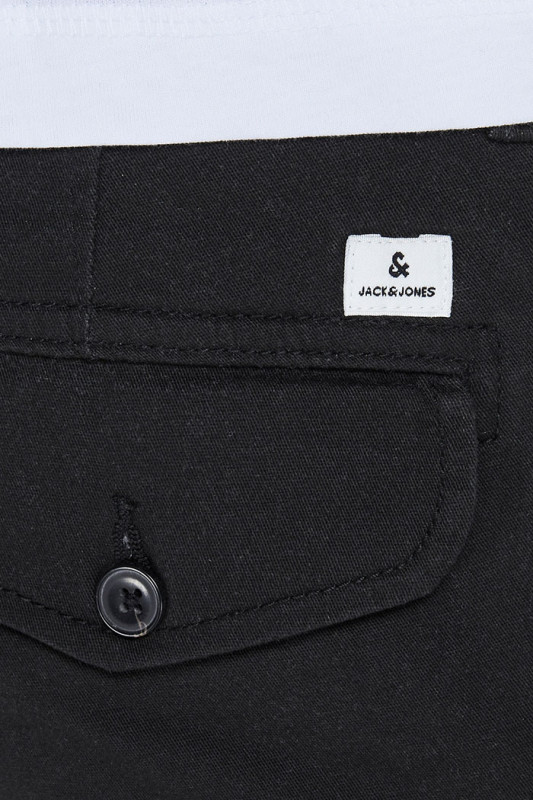 Pantalon cargo noir coton mélangé