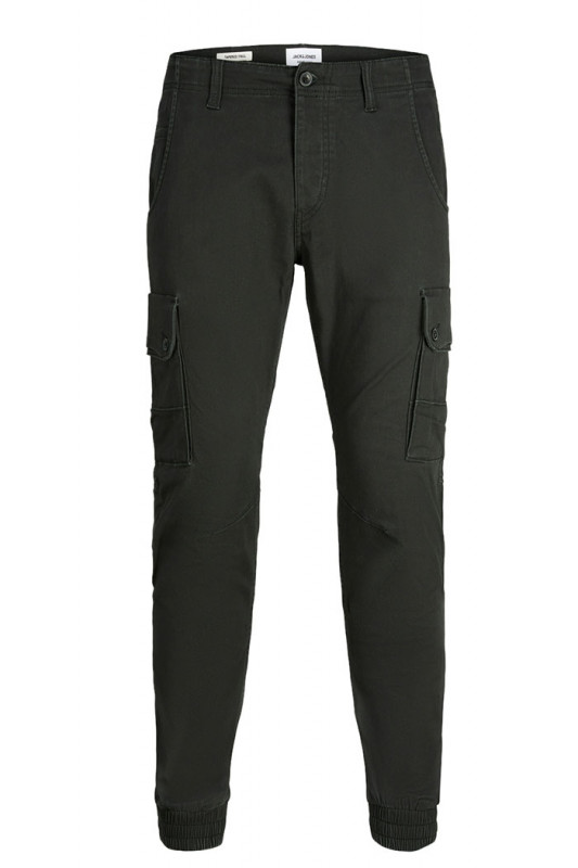 Pantalon cargo noir coupe standard
