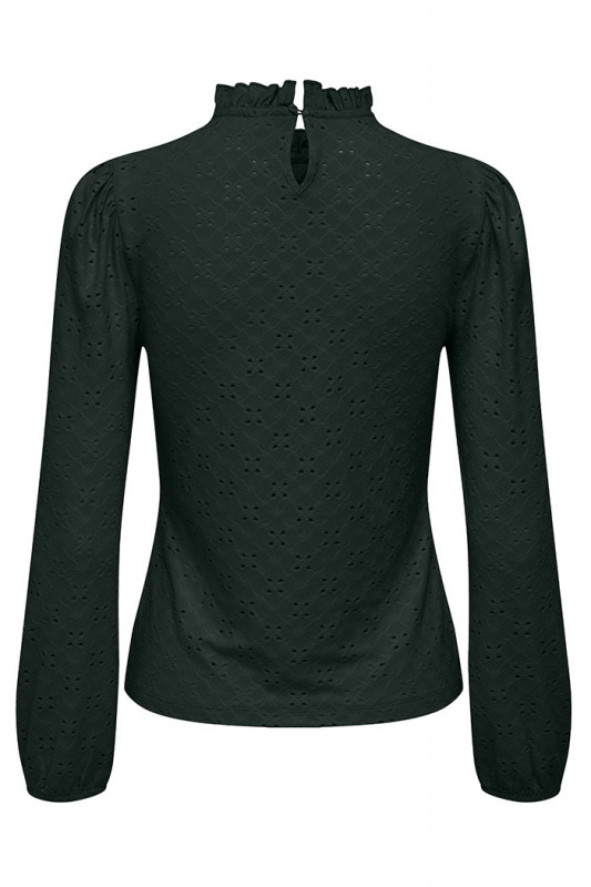 Top Cathinka vert foncé manches longes JDY