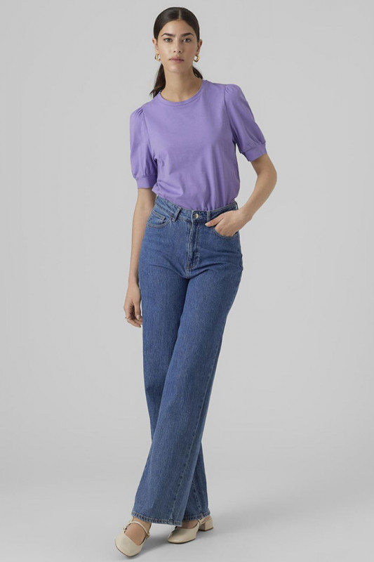 T-shirt Kerry mauve en coton femme Vero Moda