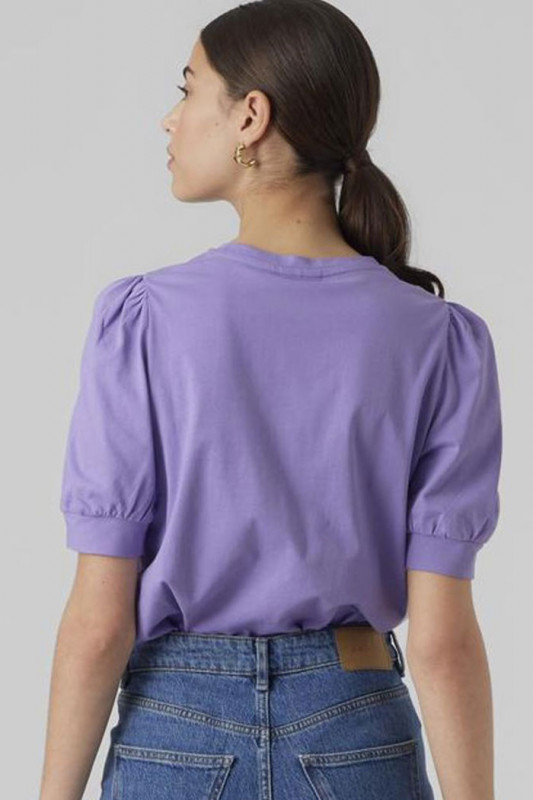 T-shirt Kerry mauve en coton