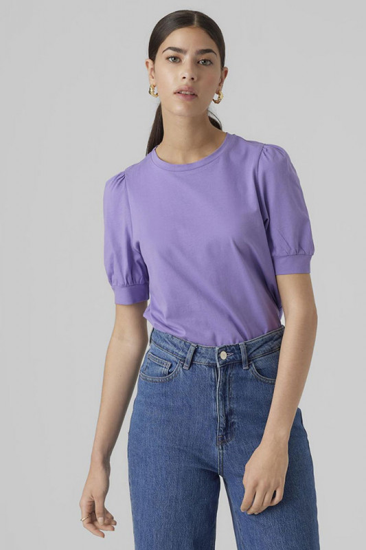 T-shirt Kerry mauve en coton femme