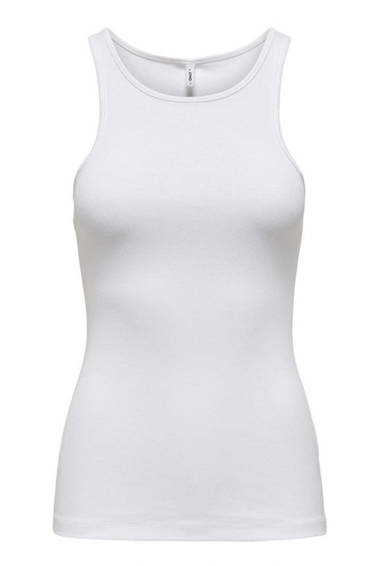 Débardeur Kenya blanc coton mélangé sans manches