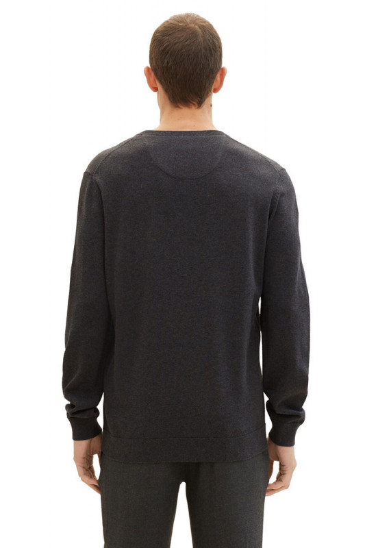 Pull basic col V gris