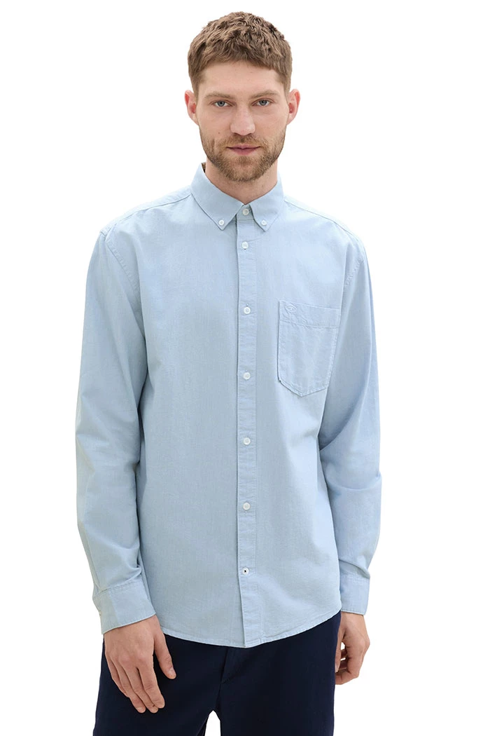 TOM TAILOR Chemise Homme Bleu Rayé Casual (EU 50