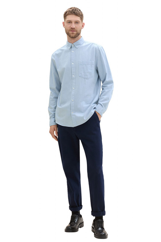 Chemise oxford bleu clair Chambray tom tailor