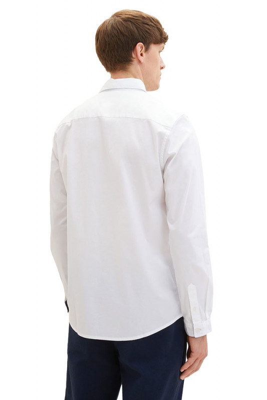 Chemise coton stretch blanche