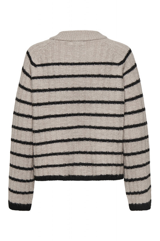 Pull beige à rayures noires JDY