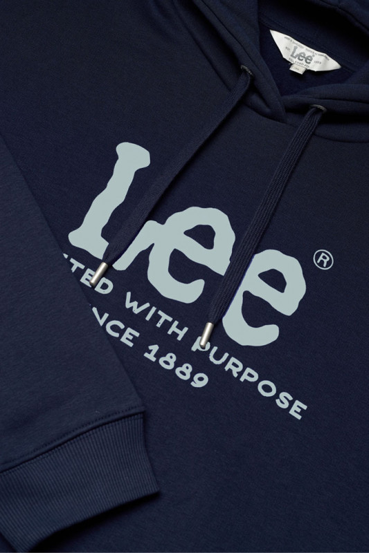 Hoodie à capuche bleu marine Lee