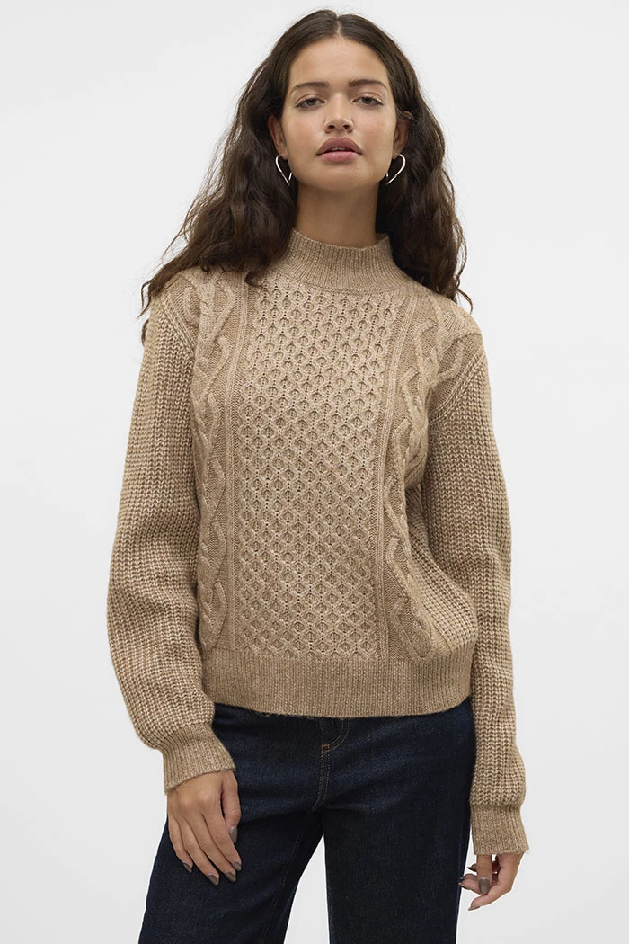 VERO MODA Pull En Maille VMUNIVERSE - Pull-Over Tricoté Femme Danois - Style Confortable